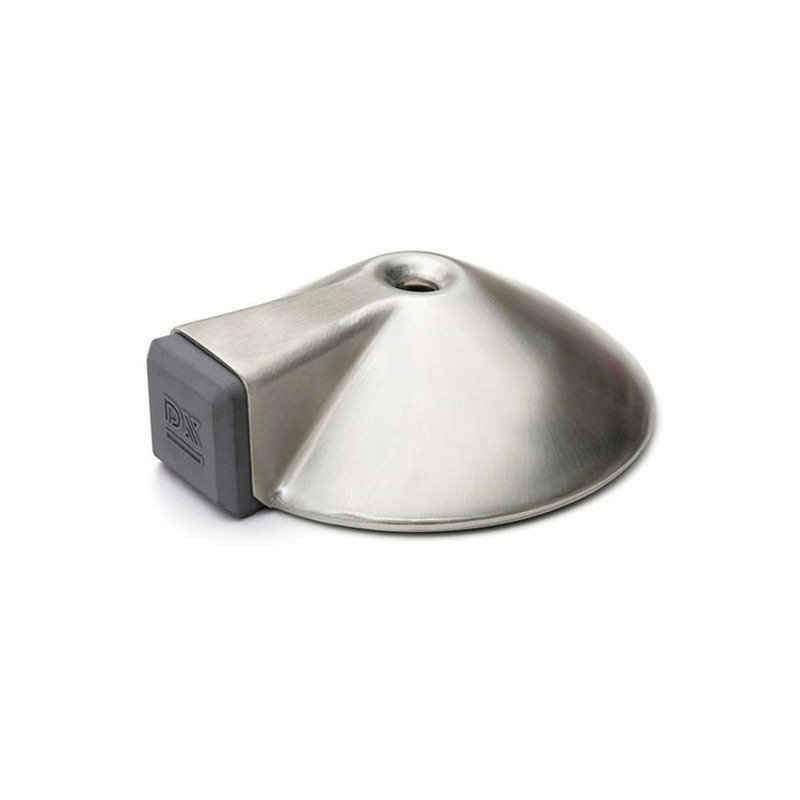 Merkloos 5x stuks deurstopper / deurstoppers roestvrij staal 8,5 x 8,5 x 2,6 cm -