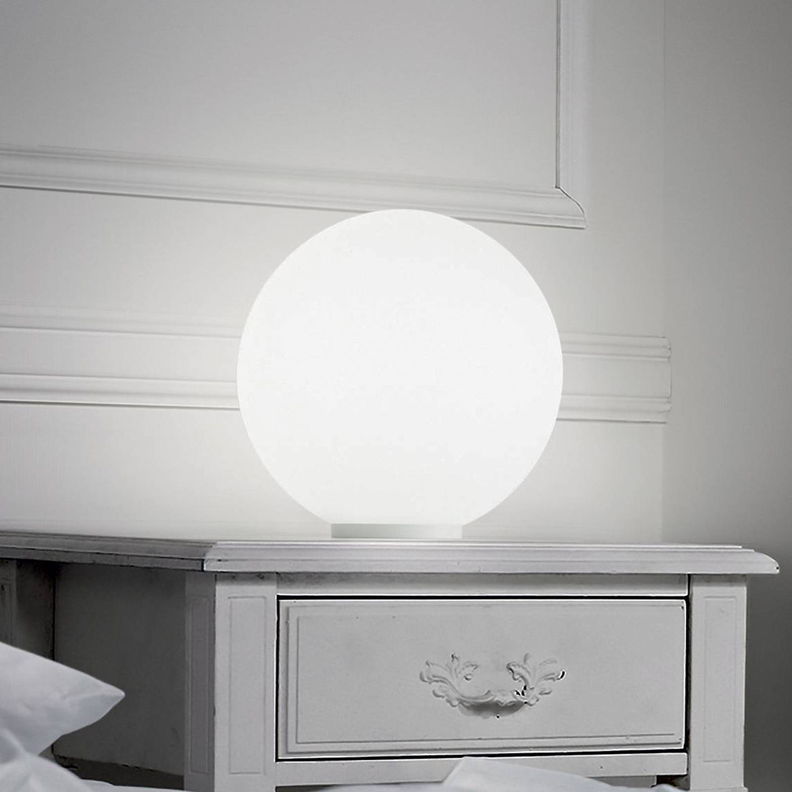 Ideallux Ideal Lux tafellamp Mapa, Ø 20 cm, opaalglas, bol, E27