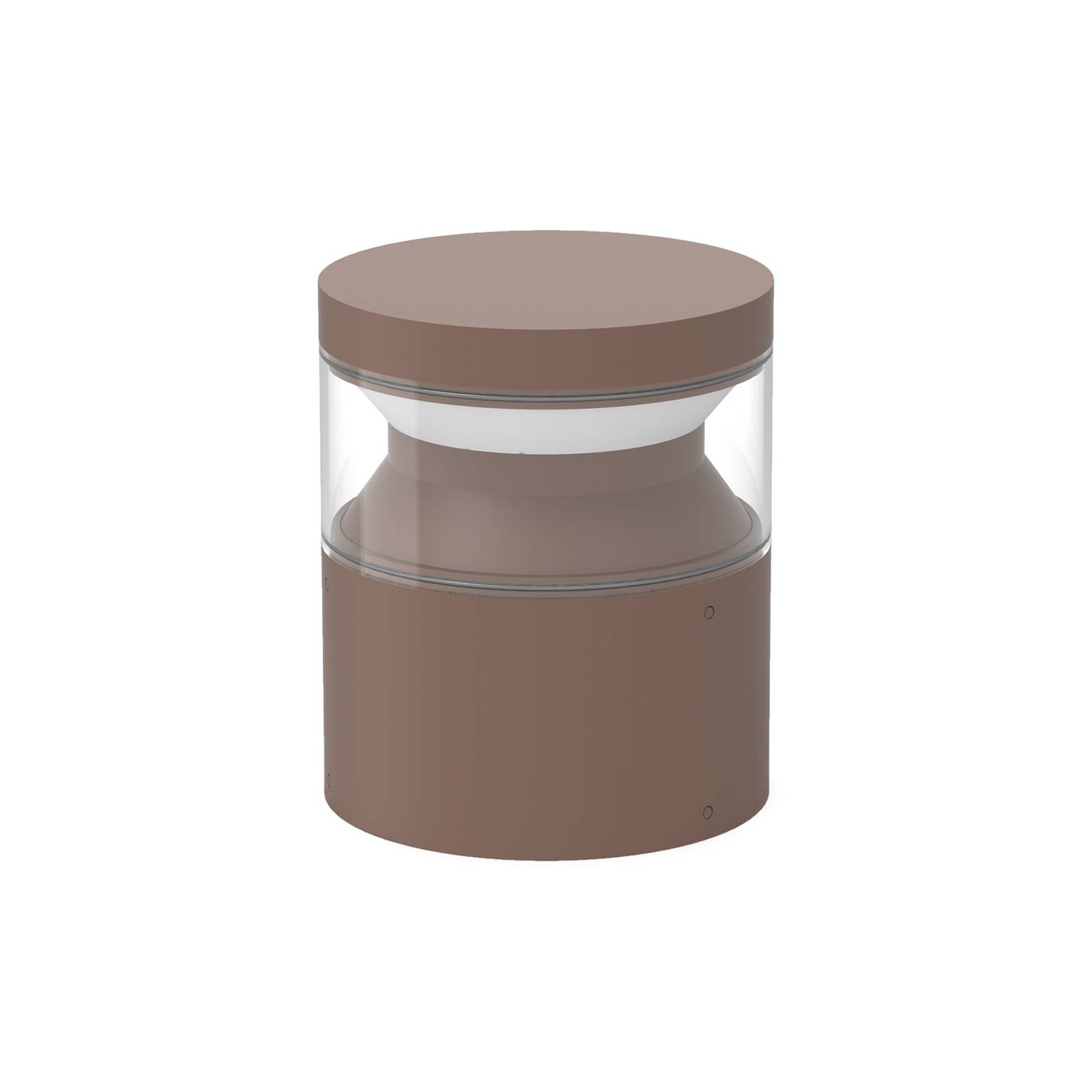 Ideallux Ideal Lux LED sokkellamp Boeing, koffiebruin, hoogte 15 cm