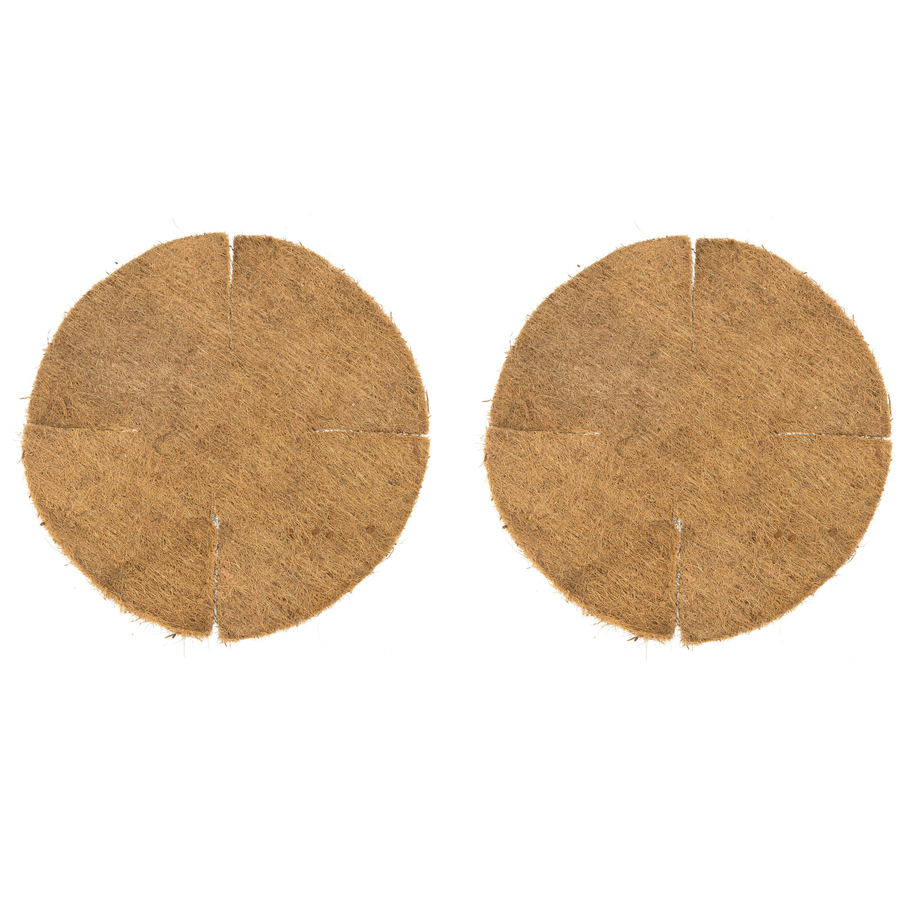Nature 2x stuks inlegvel kokos voor hanging basket 35 cm - kokosinleggers -