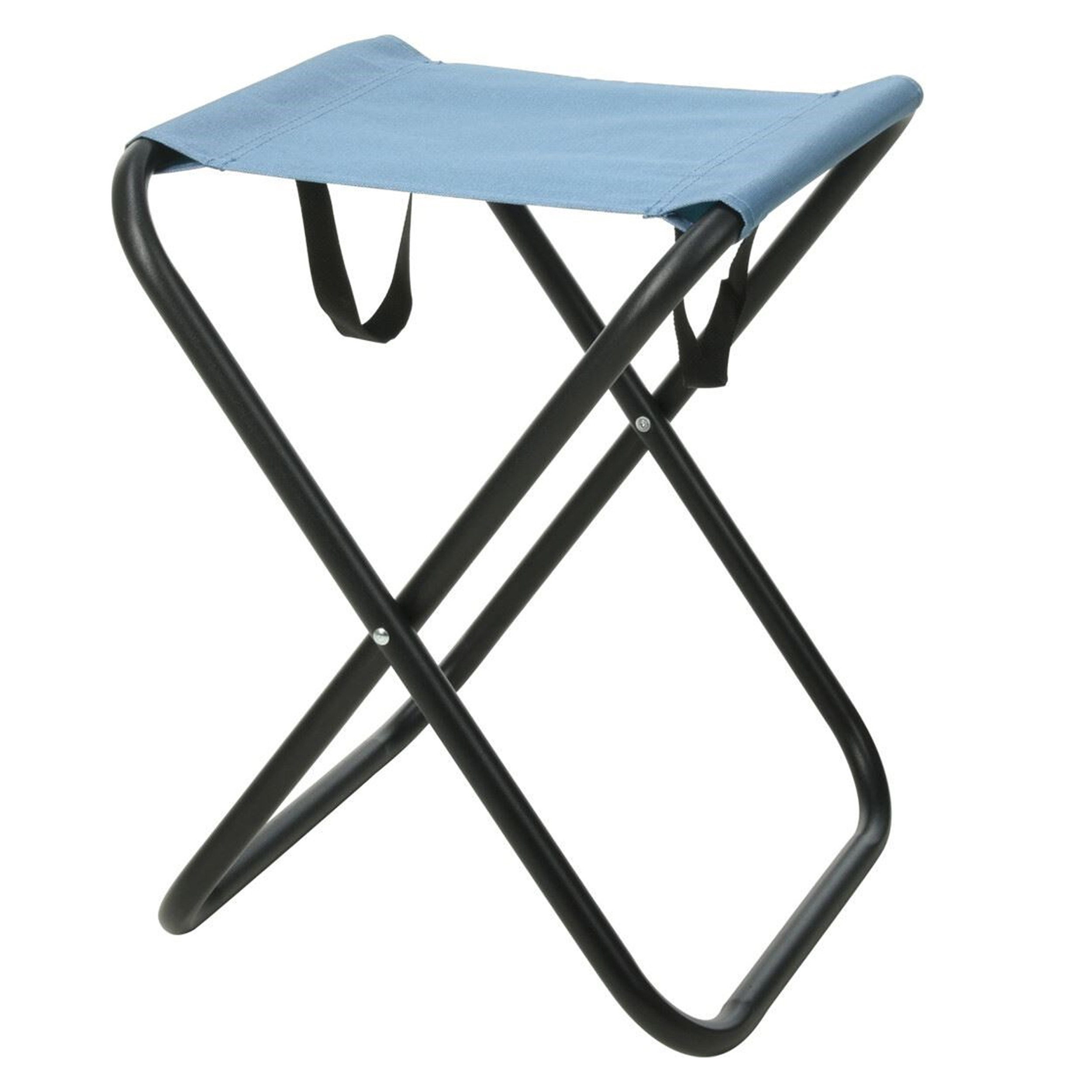 Redcliffs Outdoor Camping/outdoor krukje - Inklapbaar - blauw - metaal/polyester - 30 x 60 cm -