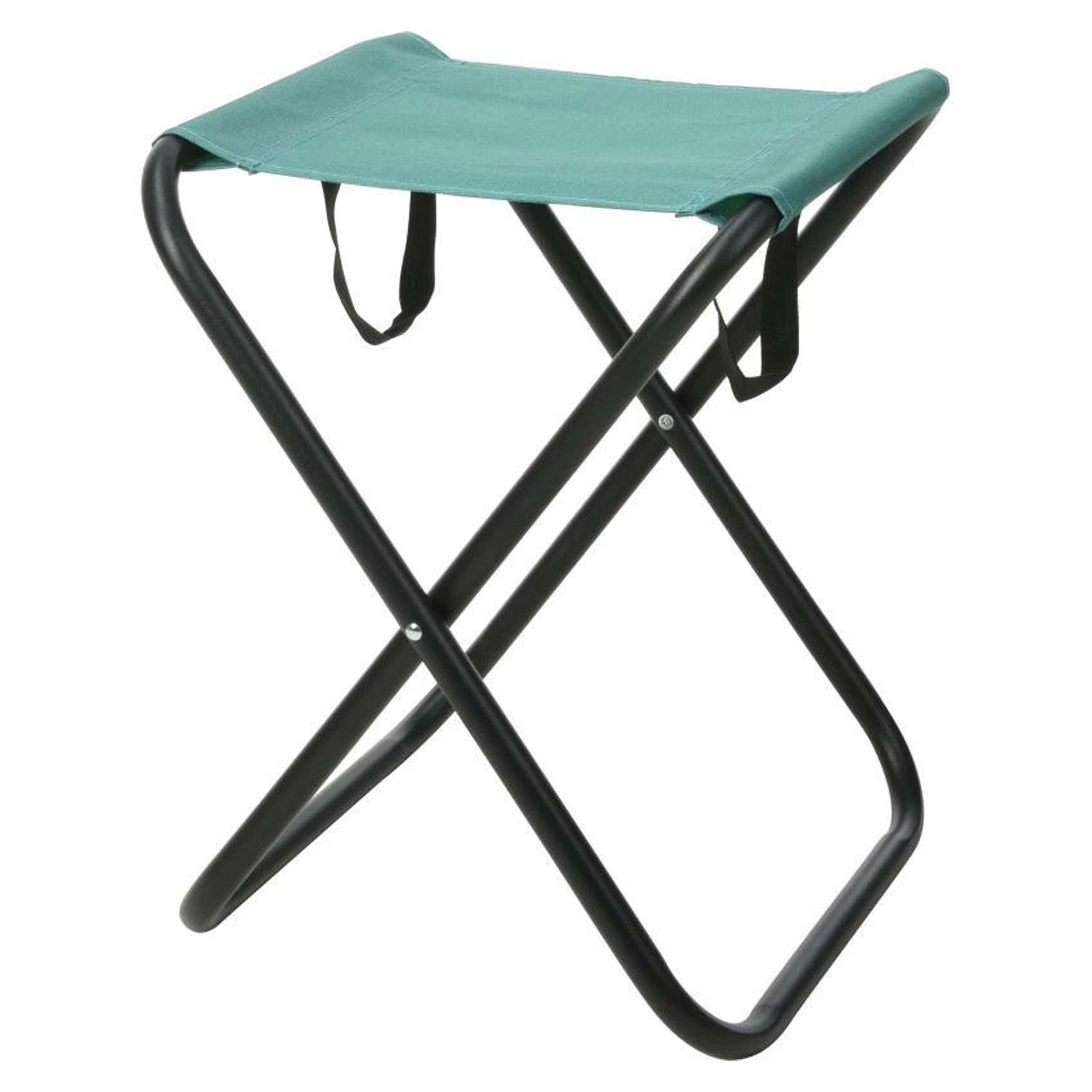 Redcliffs Outdoor Camping/outdoor krukje - Inklapbaar - groen - metaal/polyester - 30 x 60 cm -