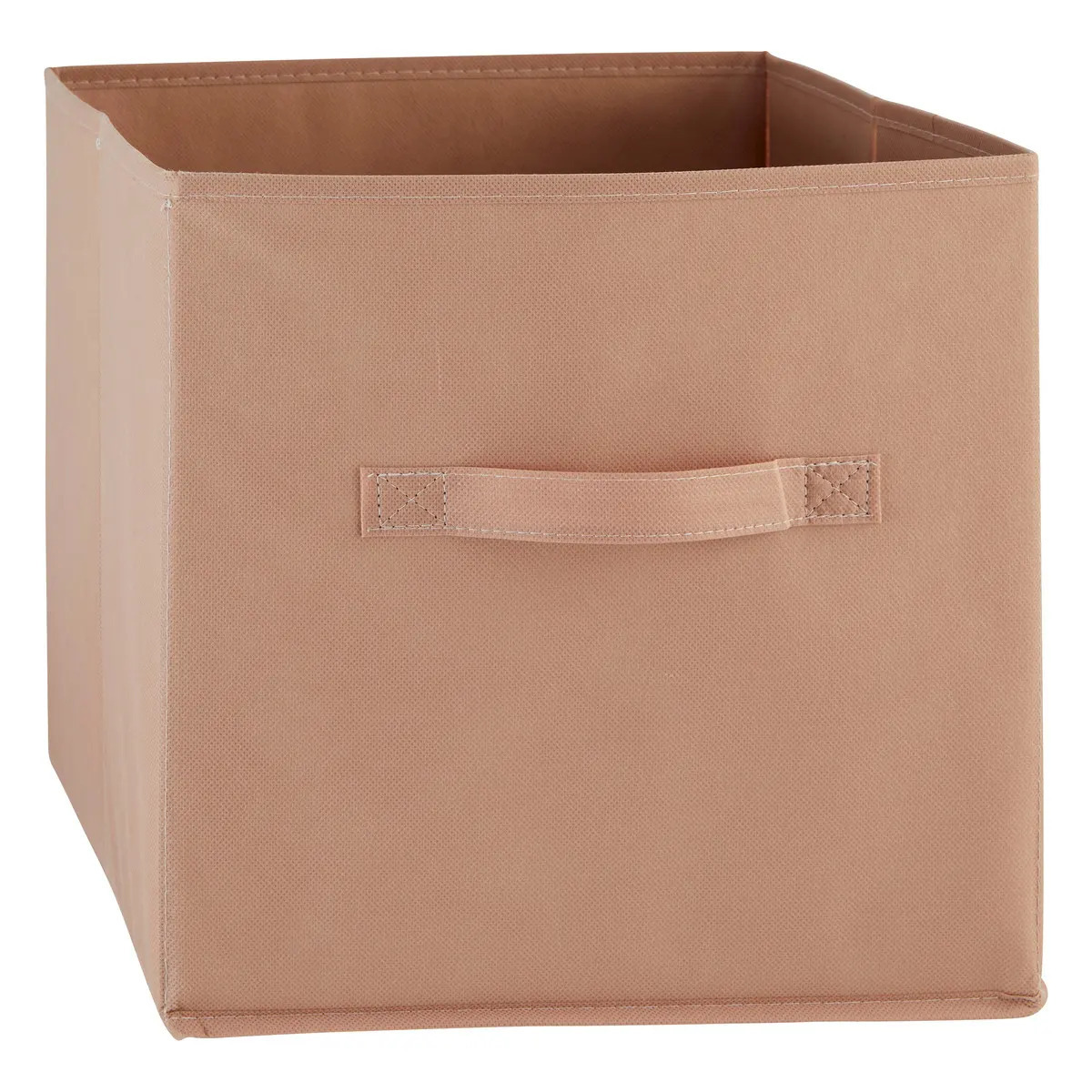 5five Opbergmand/kastmand Square Box - karton/kunststof - 29 liter - terra - 31 x 31 x 31 cm -