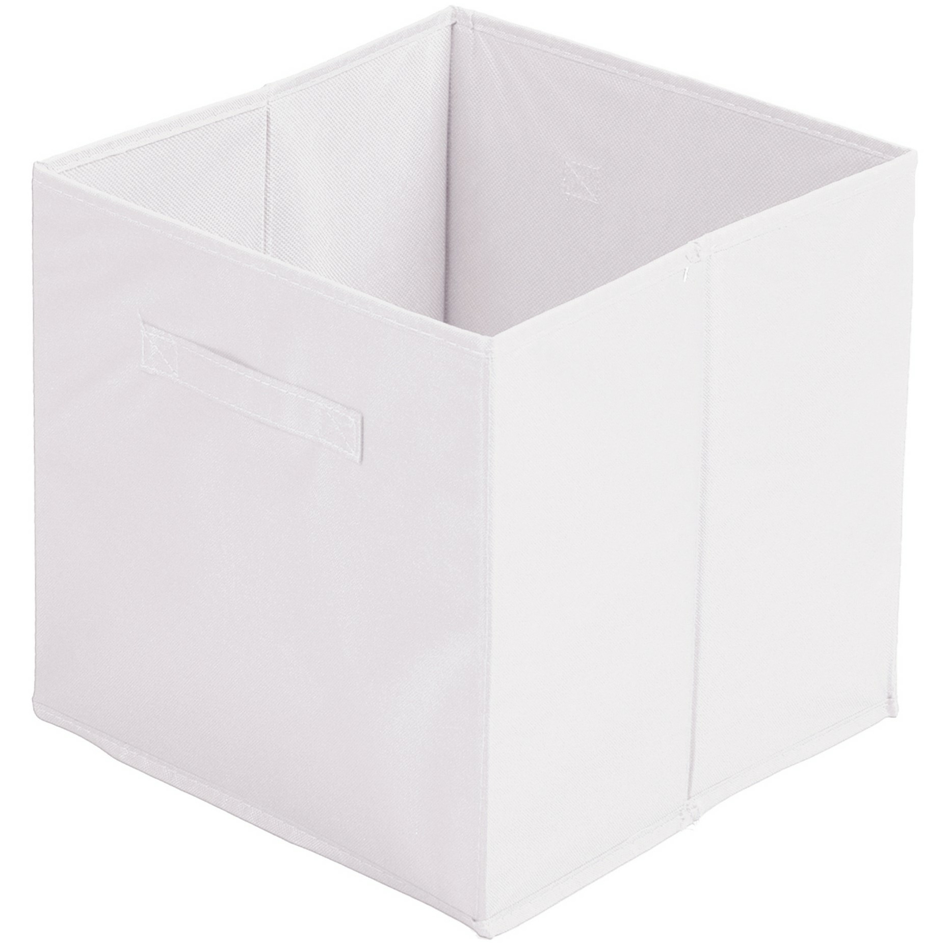 Urban Living Opbergmand/kastmand Square Box - karton/kunststof - 29 liter - wit - 31 x 31 cm -