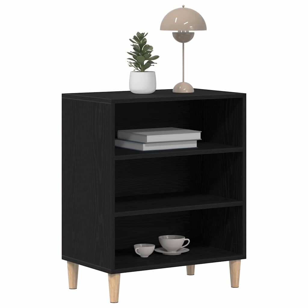 vidaXL Dressoir Zwart Eiken 57x35x70 cm Kunststof Hout