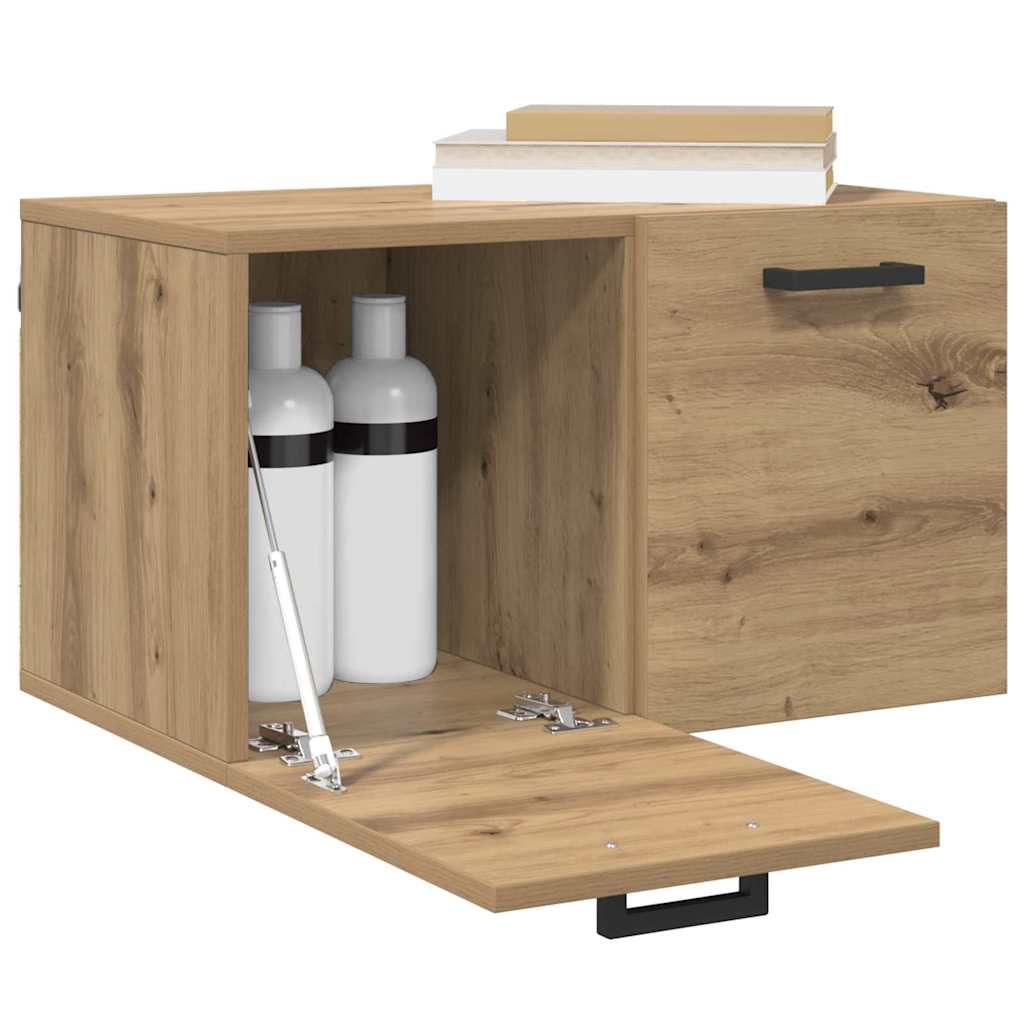 vidaXL Wandkast artisanaal eikenkleurig 60 x 36.5 x 35 cm Bewerkt hout