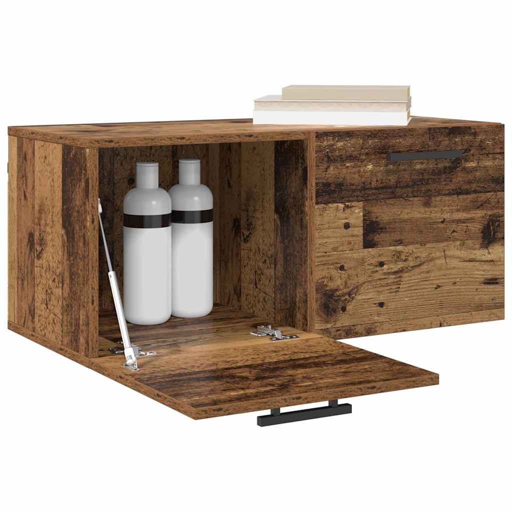 vidaXL Wandkast Wandgemonteerd Oud hout 80 x 36.5 x 35 cm Bewerkt hout