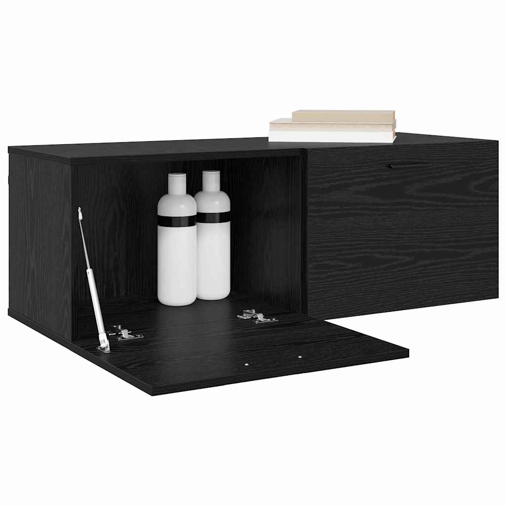 vidaXL Wandkast Zwart eiken 100 x 36.5 x 35 cm Bewerkt hout