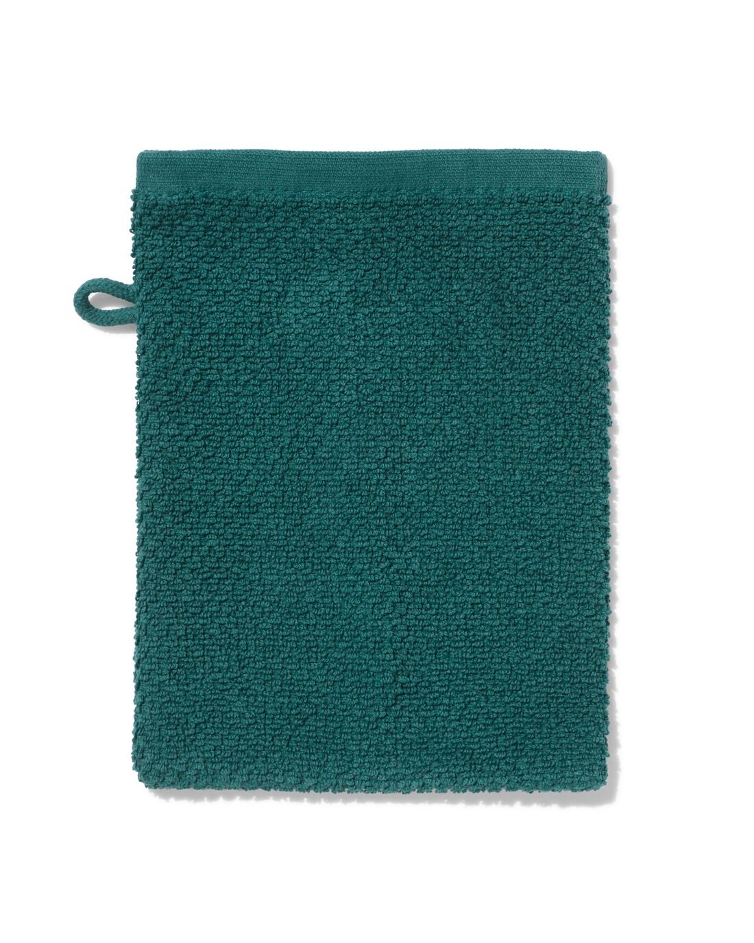 HEMA Tweedekans Washand 16x21cm Recycled Katoen Donkergroen (groen)