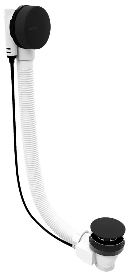 Polysan badafvoer zwart mat 100cm