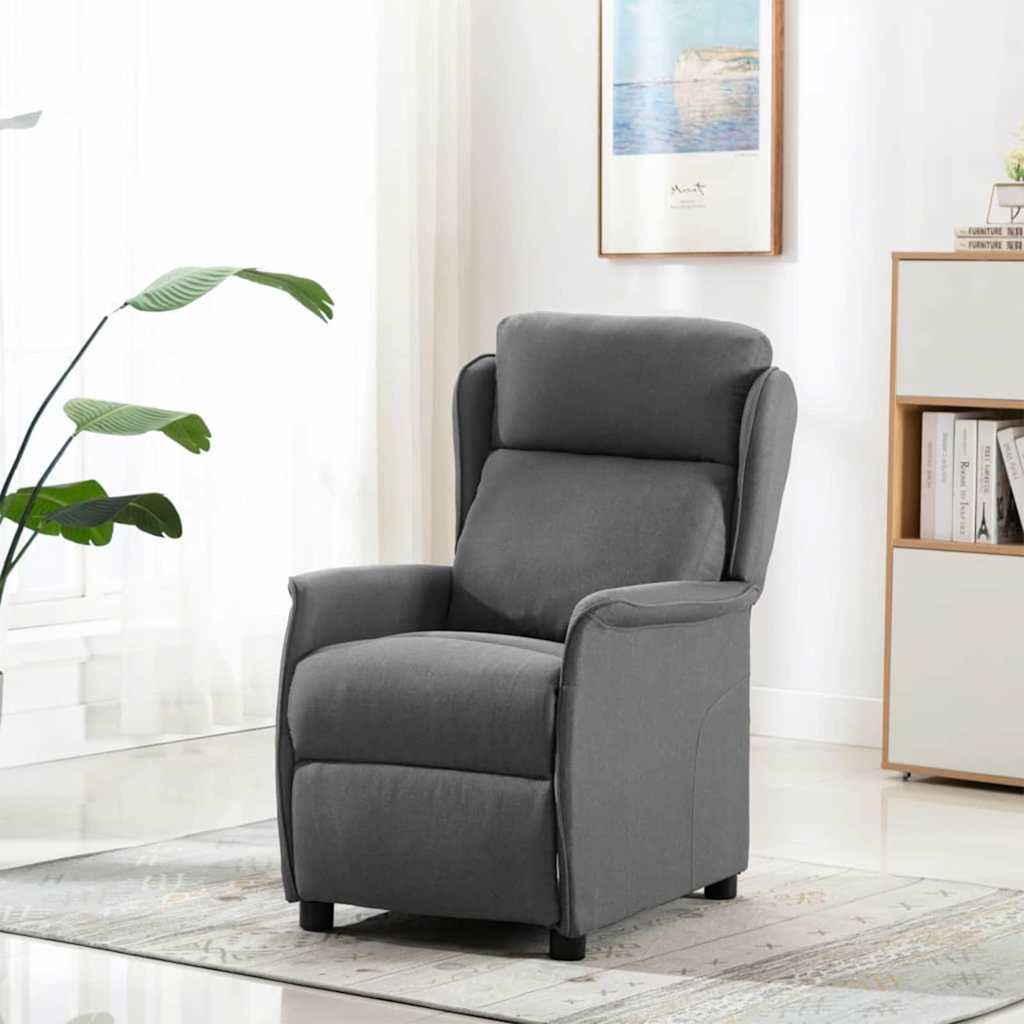 vidaXL Massagestoel stof lichtgrijs