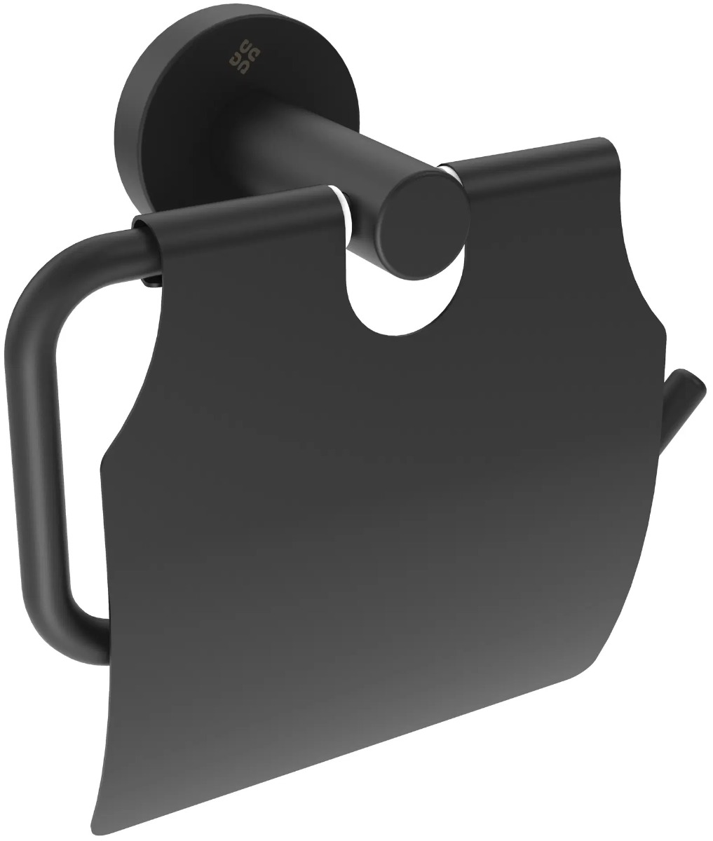Sanifun Jasmin Nero toiletrolhouder–mat zwarte wandhouder in RVS