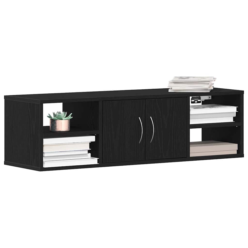 vidaXL Wandschap 140x41x75 cm bewerkt hout zwart eikenkleurig