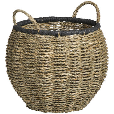 Leen Bakker Mand Nomad zwart/bruin zeegras - 21xØ24 cm
