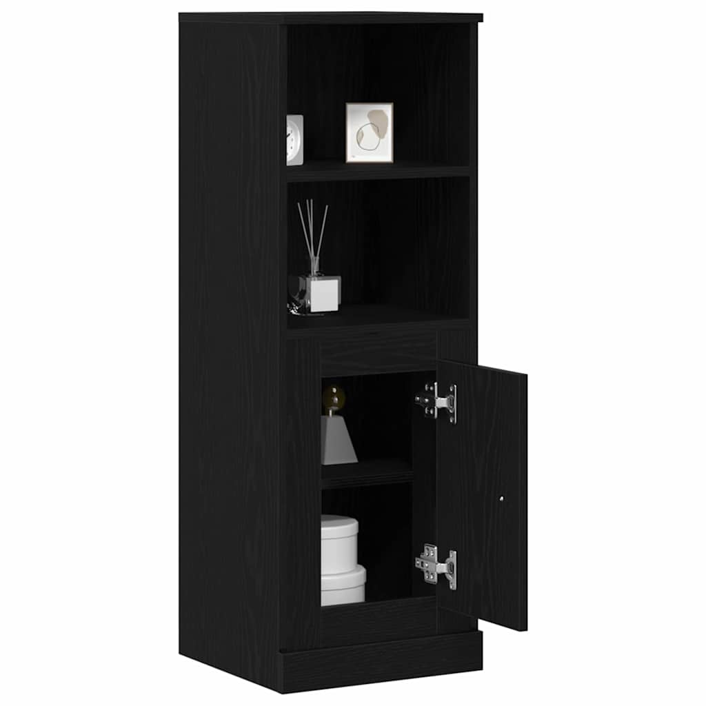 vidaXL Hoge kast 36x35,5x103,5 cm bewerkt hout zwart eikenkleurig