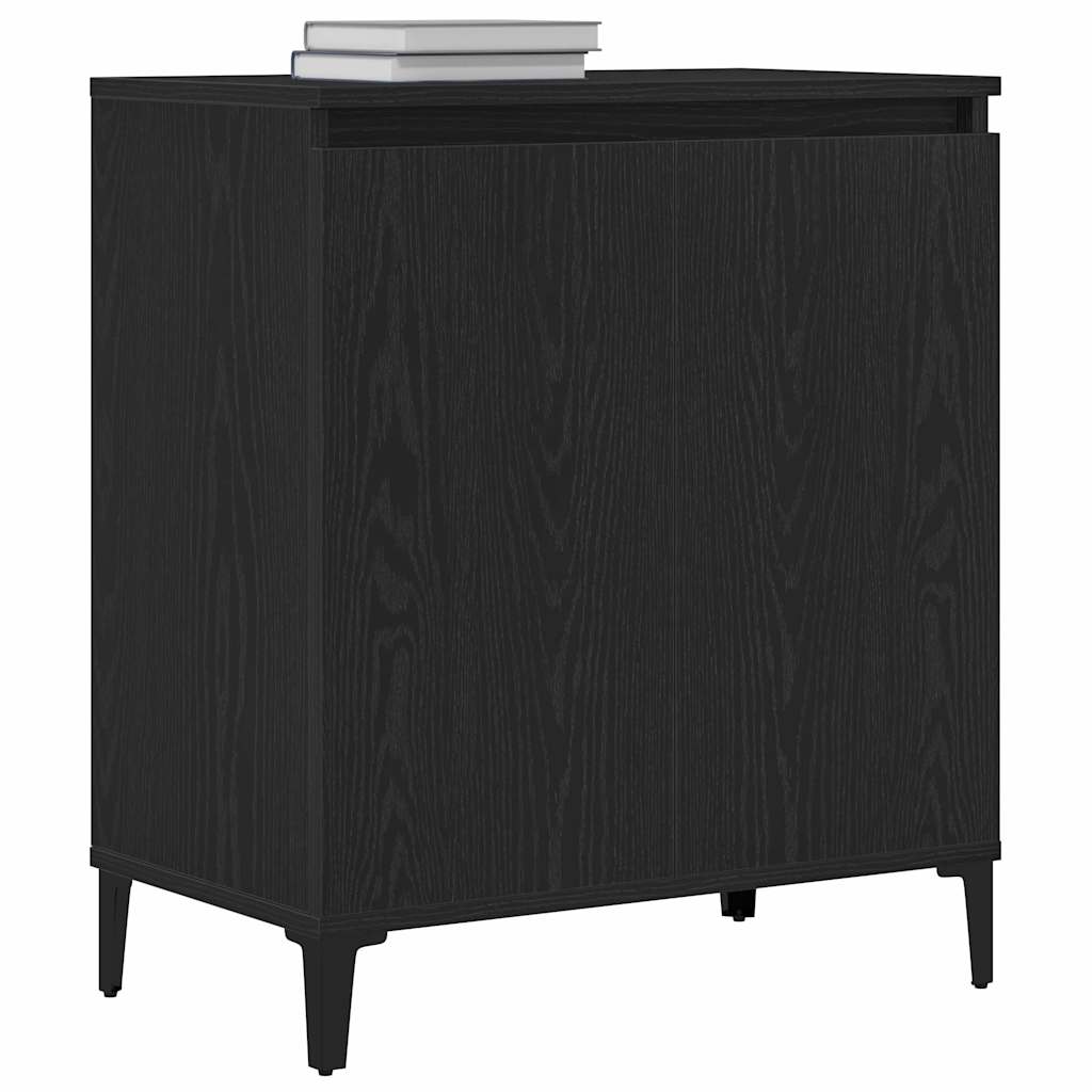 vidaXL Dressoir 60x35x70 cm bewerkt hout zwart eikenkleurig