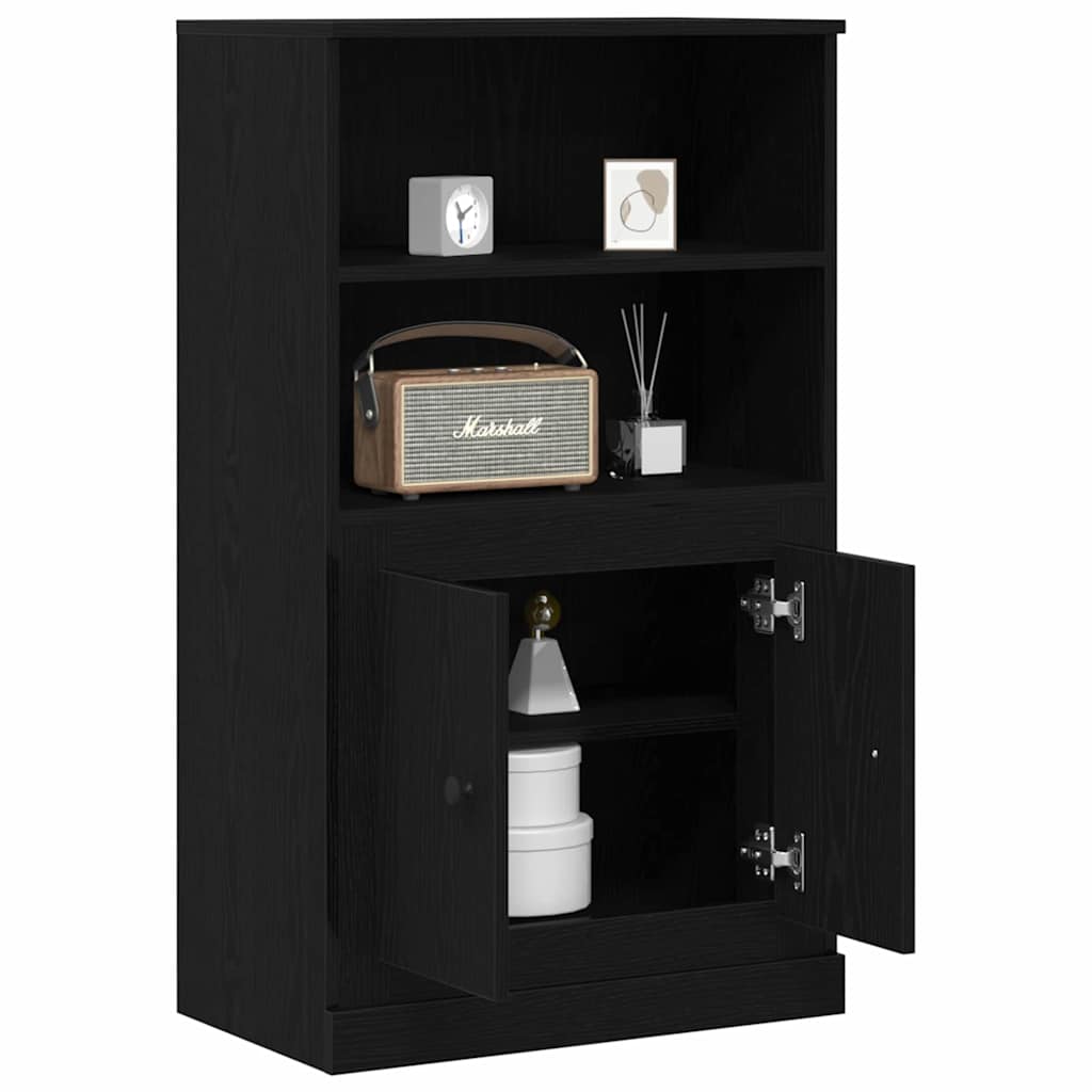 vidaXL Hoge kast 60x35,5x103,5 cm bewerkt hout zwart eikenkleurig