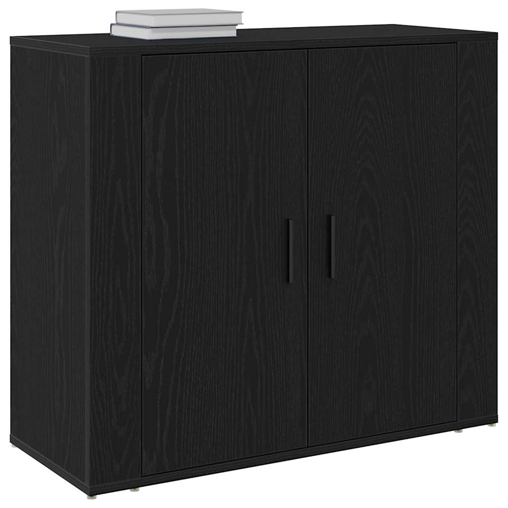 vidaXL Dressoir 80x33x70 cm bewerkt hout zwart eikenkleurig