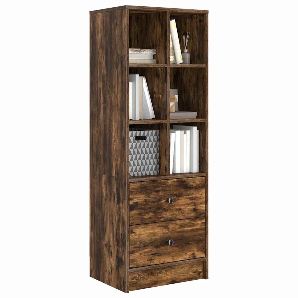 vidaXL Hoge kast Gerookt eiken 45,5x34x127 cm Kunststof