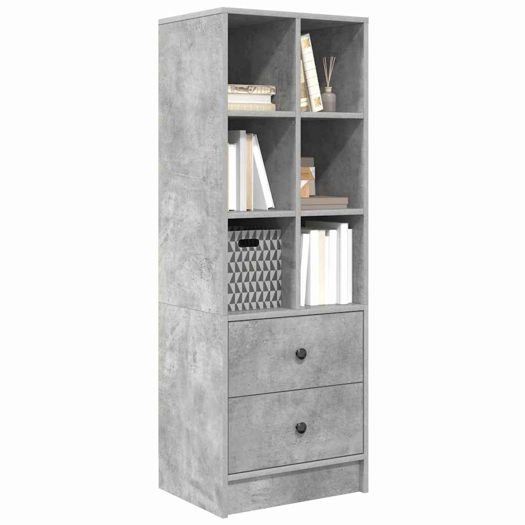 vidaXL Hoge kast Betonnen Grijs 45,5x34x127 cm Gelaagd hout