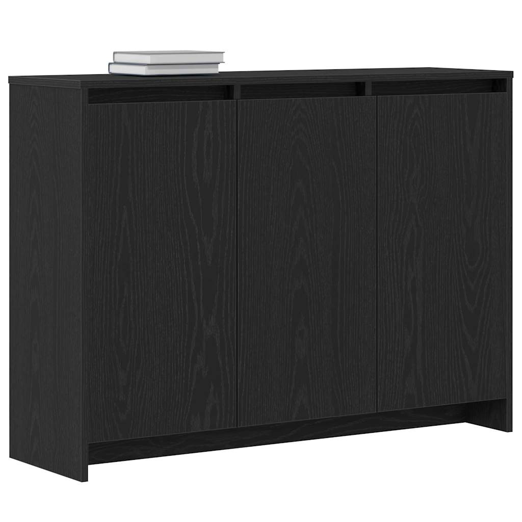 vidaXL Dressoir 102x33x75 cm bewerkt hout zwart eikenkleurig