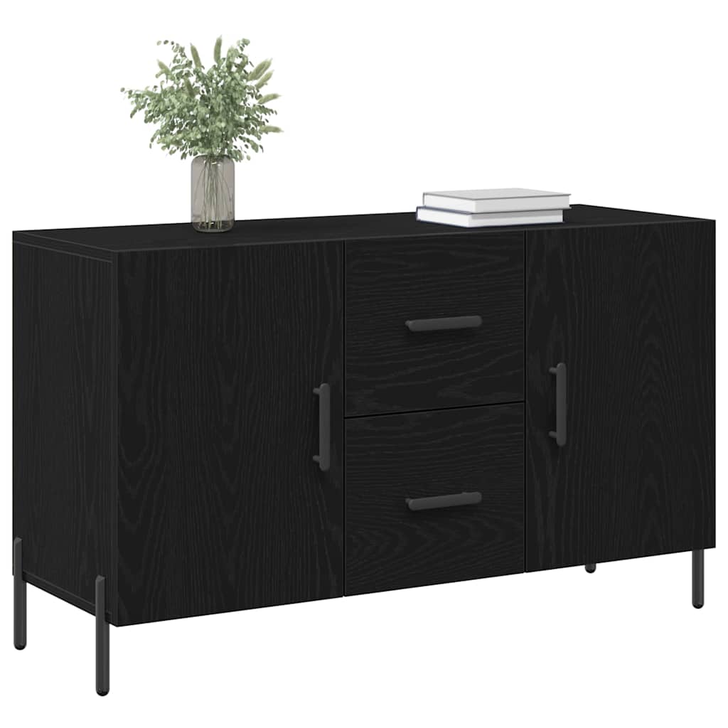 vidaXL Dressoir 100x36x60 cm bewerkt hout zwart eikenkleurig