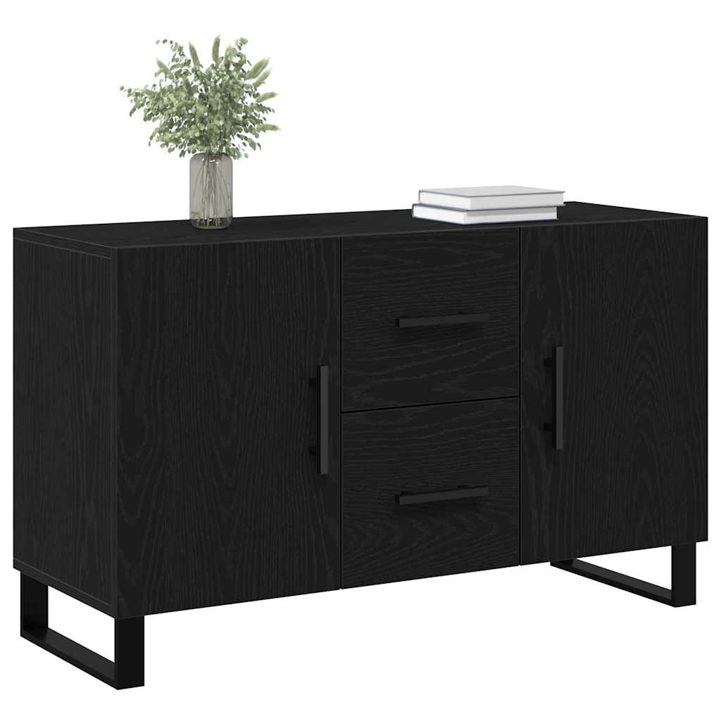 vidaXL Dressoir 100x36x60 cm bewerkt hout zwart eikenkleurig