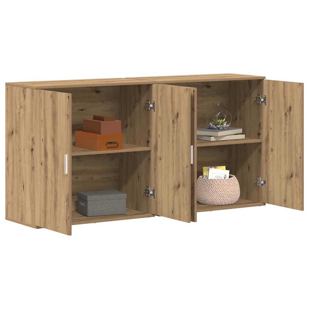vidaXL Dressoirs 2 stuks Artisan Eiken 79x38x80 cm Engineered Wood