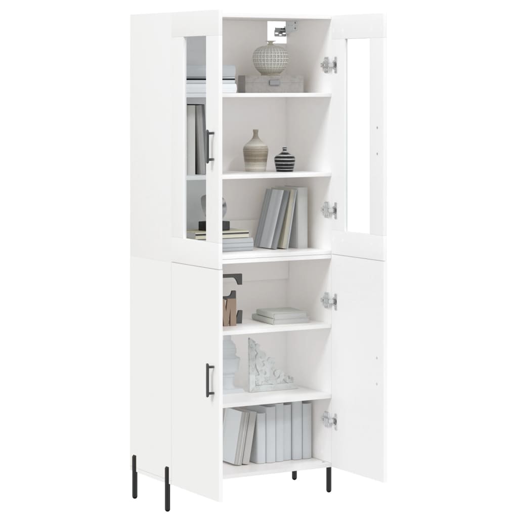 vidaXL Hoge kast 69,5x34x180 cm bewerkt hout wit