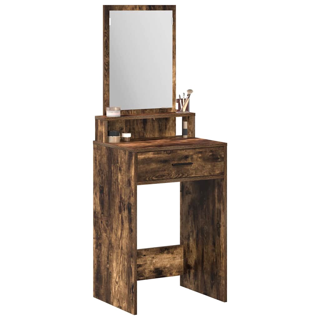 vidaXL Kaptafel met Lades - Gerookt Eiken, 50x41x140 cm