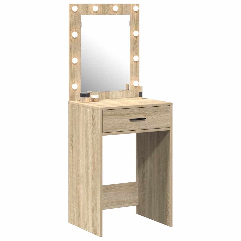 vidaXL Kaptafel met LED-verlichting - Sonoma Eiken 50x41x135 cm