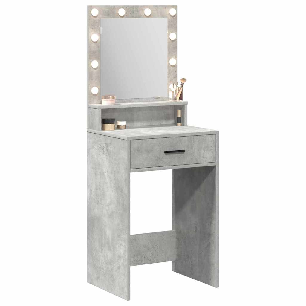 vidaXL Kaptafel met LED verlichting - Betongrijs, 50 x 41 x 135 cm