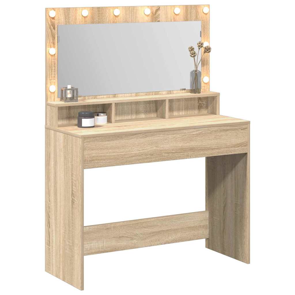 vidaXL Kaptafel met LED Verlichting - Sonoma Eiken, 100x41x135 cm