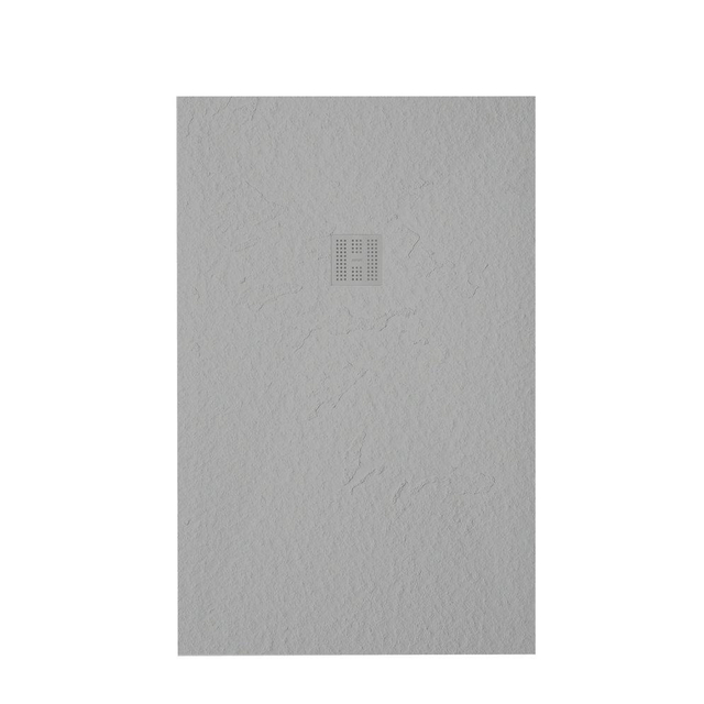 Zeza Grade Douchebak - 120x100cm - antislip - antibacterieel - mineraalmarmer - rechthoek - mat perla (lichtgrijs) 400000000000020024