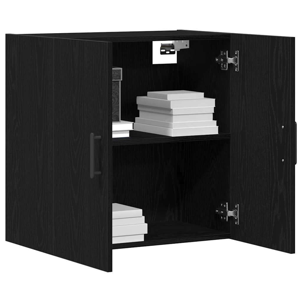 vidaXL Wandkast 60x31x60 cm bewerkt hout zwart eikenkleurig