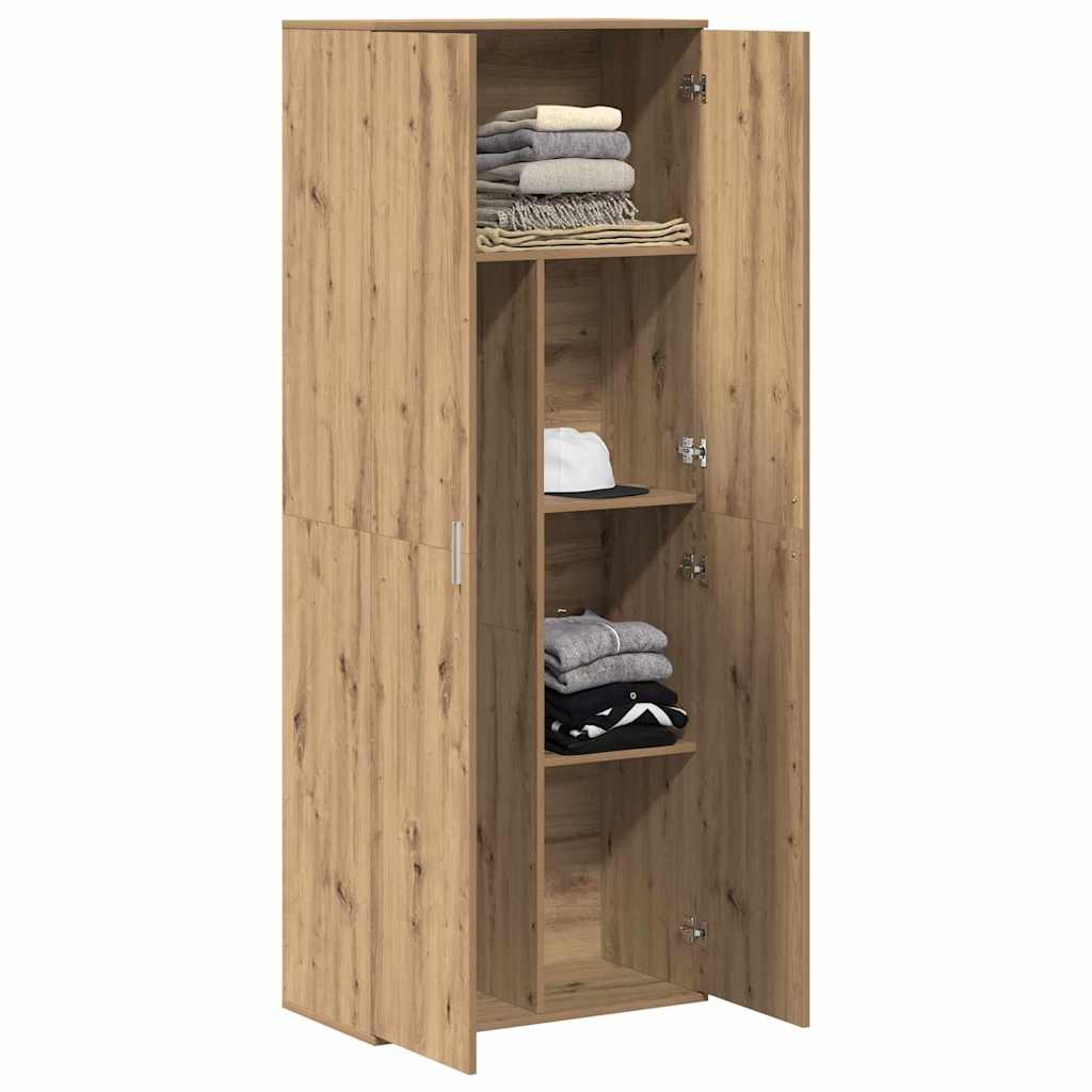 vidaXL Highboard Ambachtelijk Eiken 70x35x180 cm Bewerkt Hout