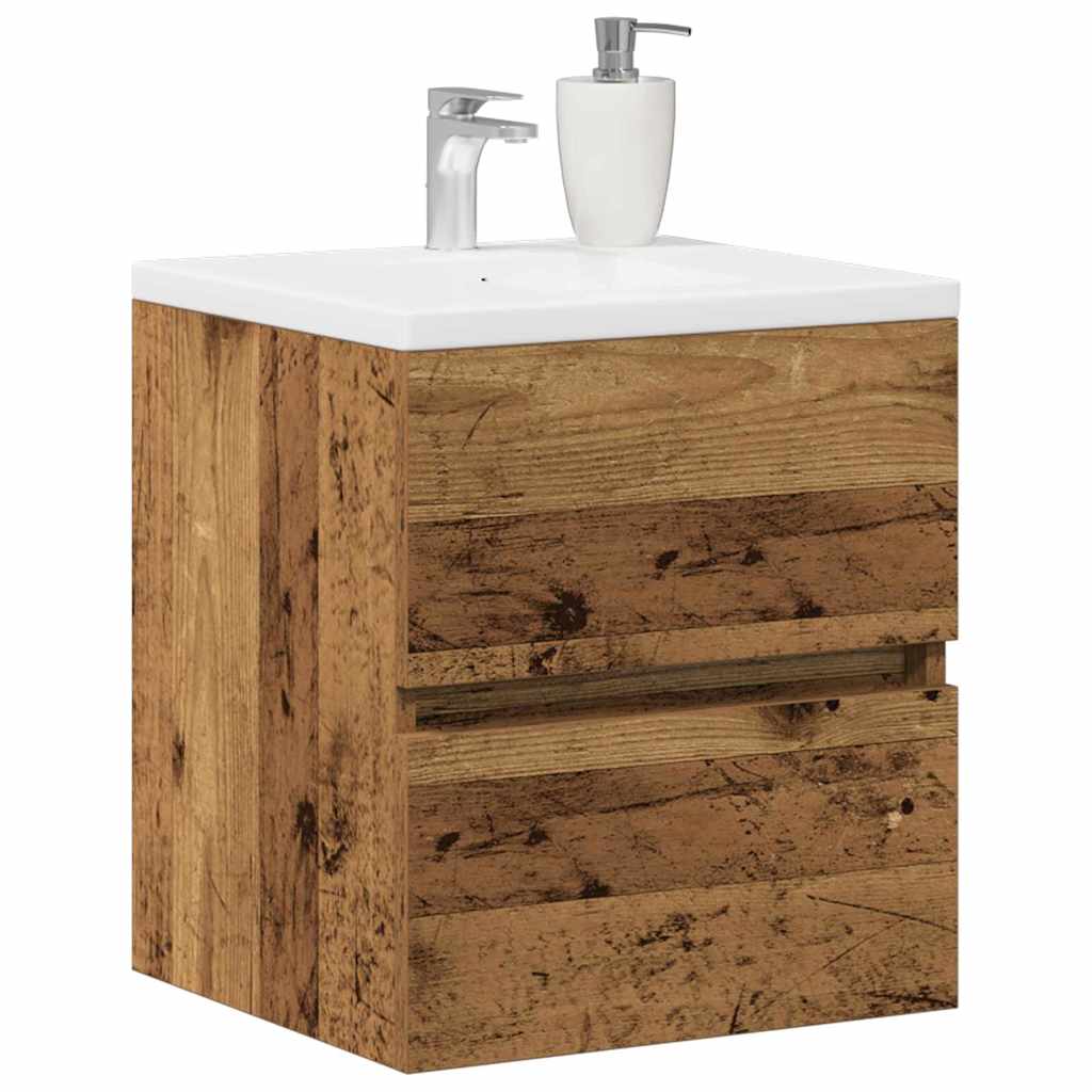 vidaXL Waskast Oude Hout 41x38,5x45 cm Bewerkt Hout