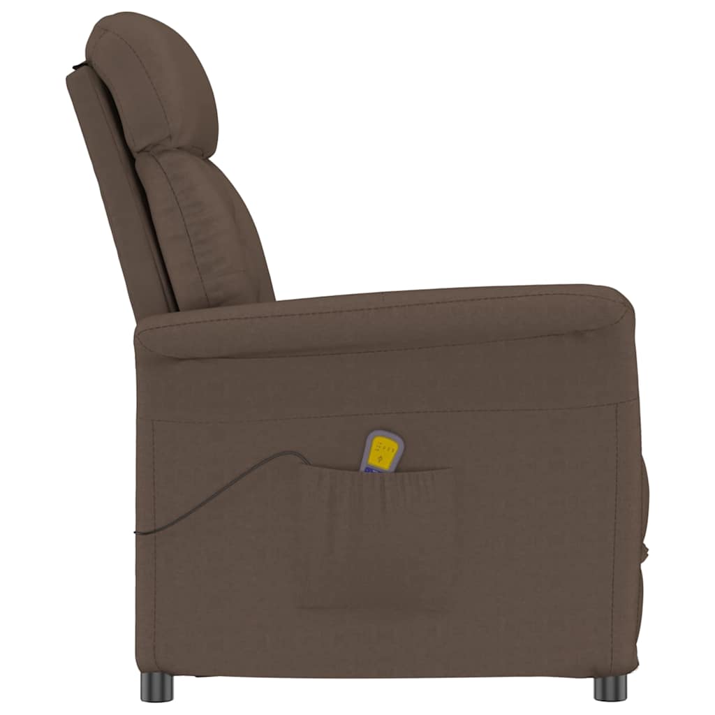 vidaXL Massagestoel Bruin Microfiber Stof