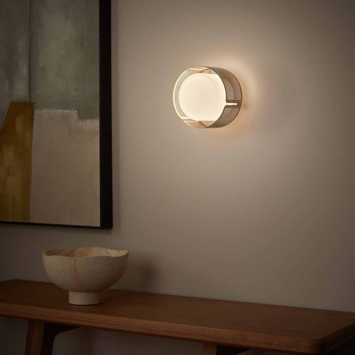 AM.PM Plafond wandlamp, ijzer metaal en opaline, Darja