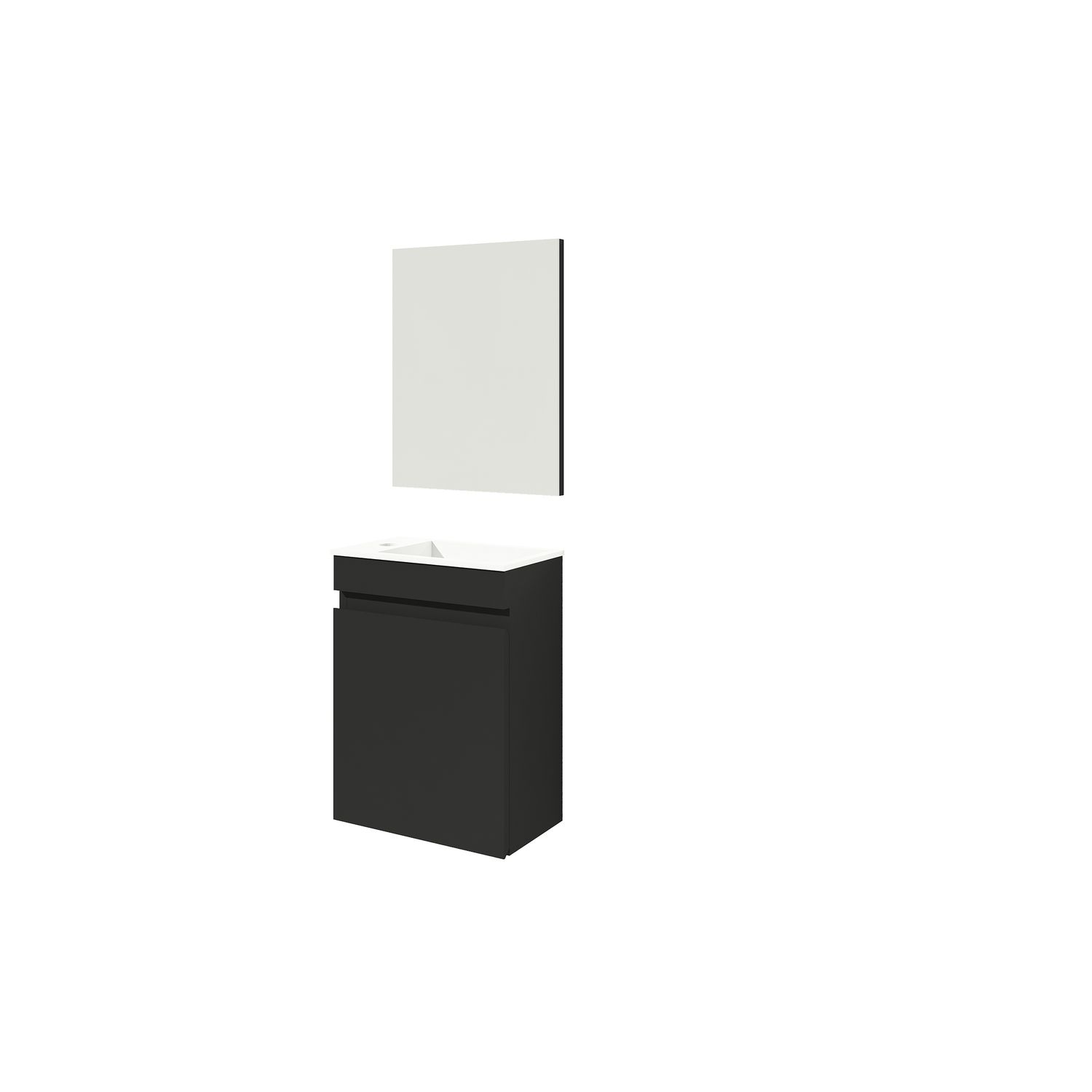 Aquazuro Fonteinmeubelset Napoli 40cm Mat Zwart