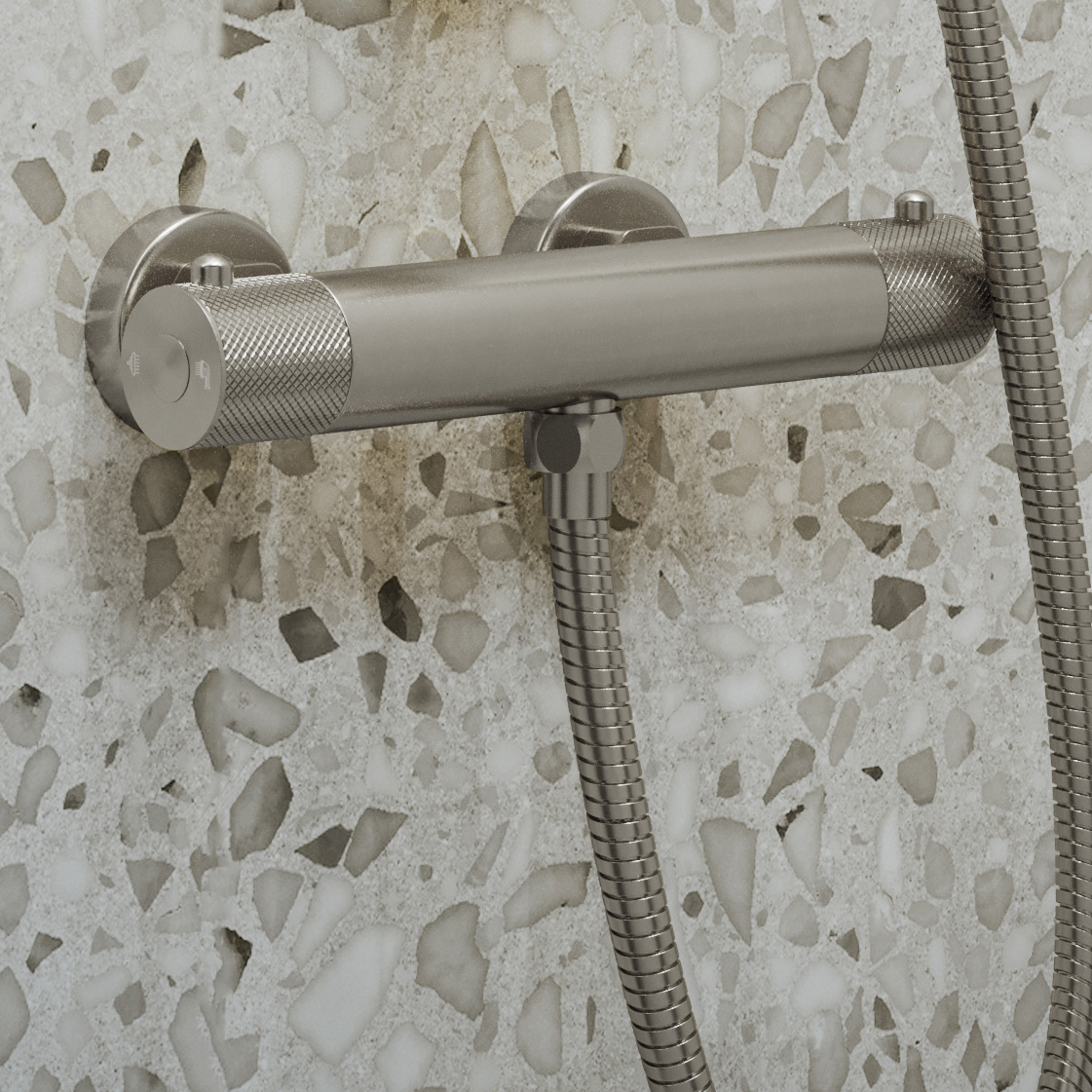 Saniclear Exclusive Curved opbouw douchethermostaat RVS