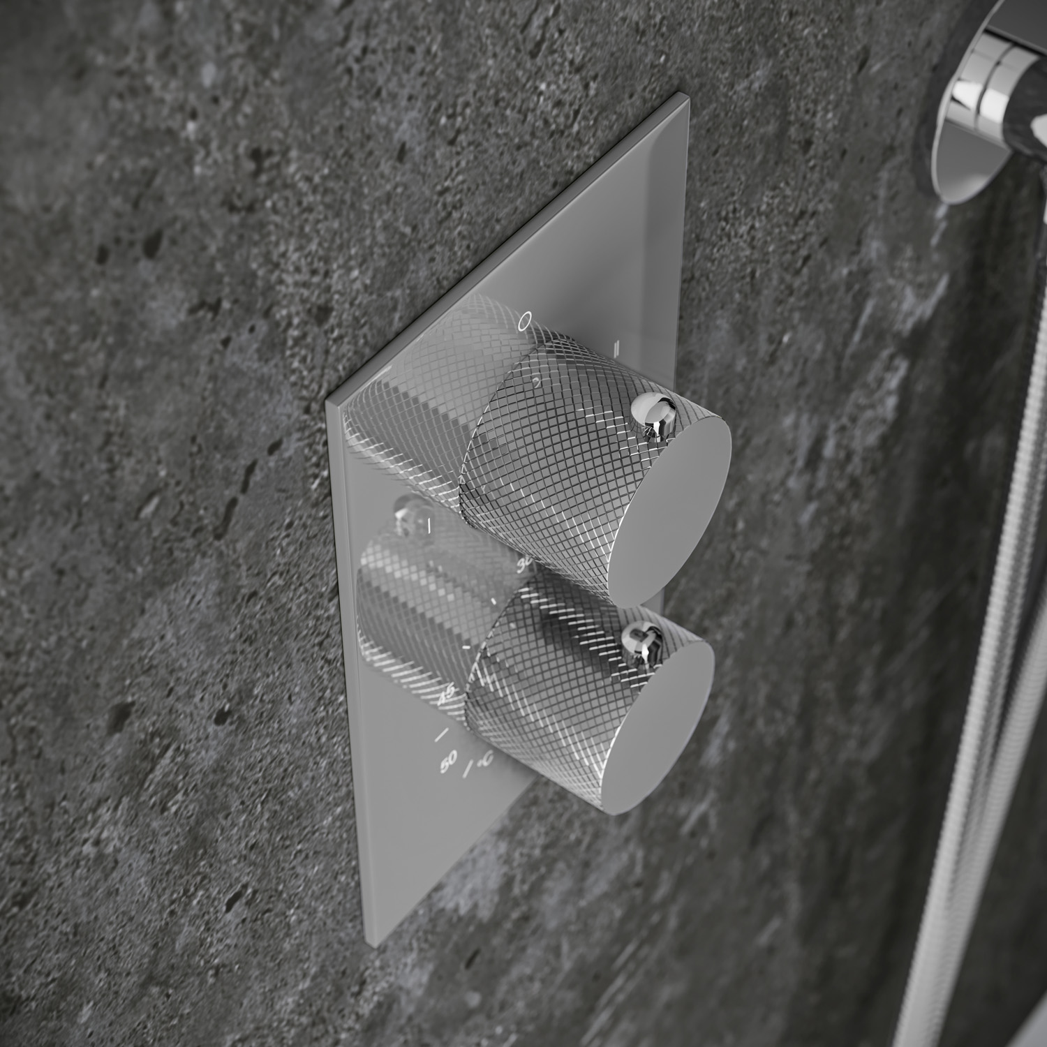 Saniclear Talpa Curved inbouw thermostaat met inbouwdeel chroom