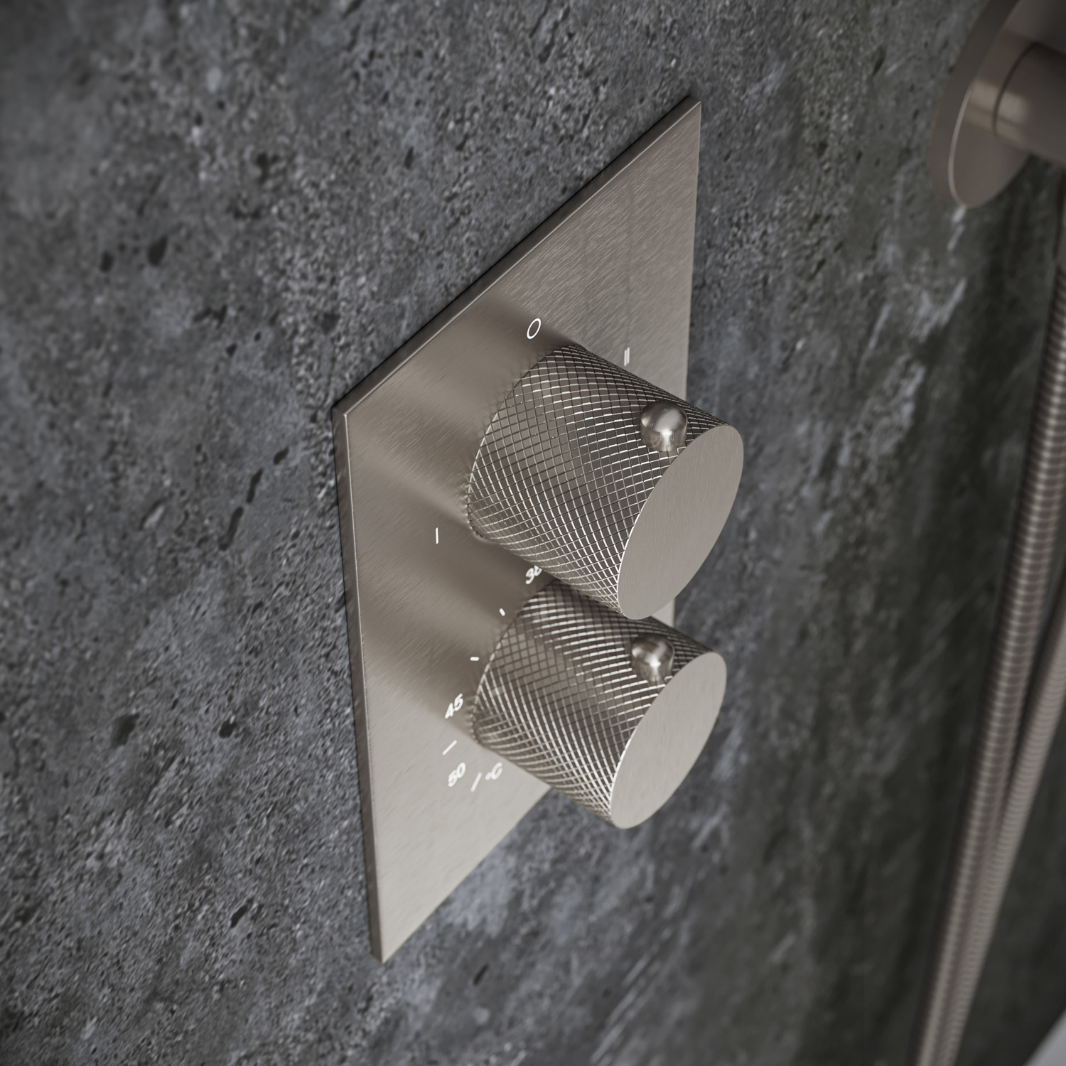 Saniclear Exclusive Curved inbouw thermostaat met inbouwdeel RVS