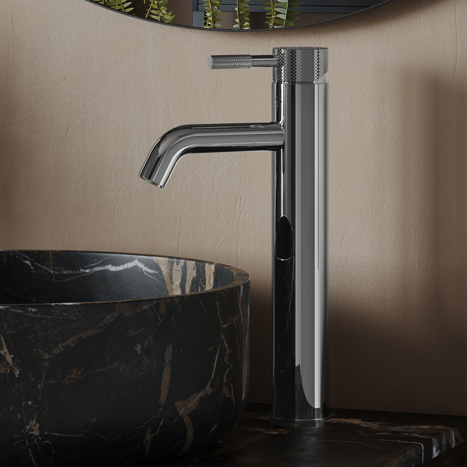 Saniclear Plus Curved hoge wastafelkraan chroom