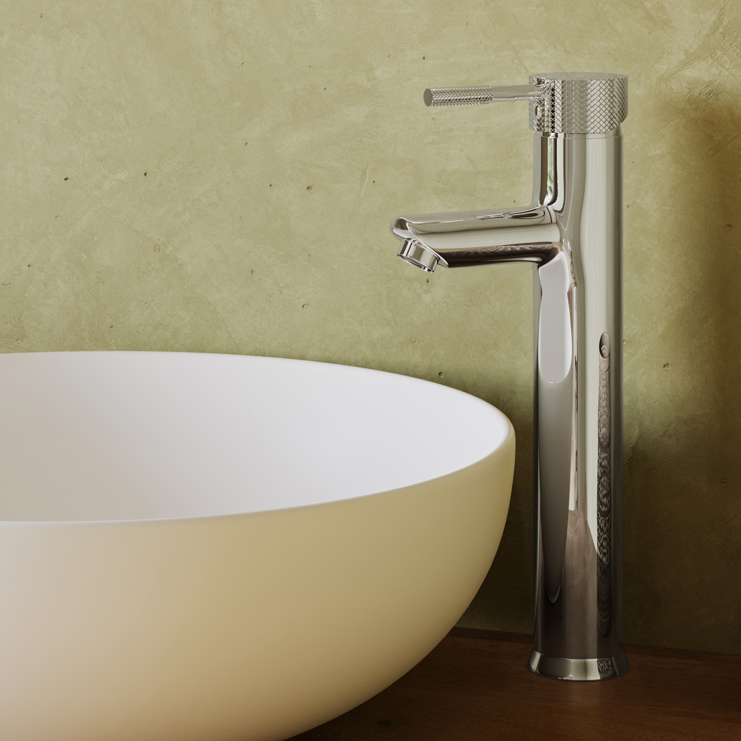 Saniclear Talpa Curved verhoogde wastafelkraan chroom
