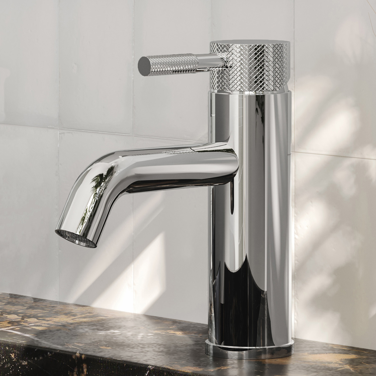 Saniclear Plus Curved wastafelkraan chroom