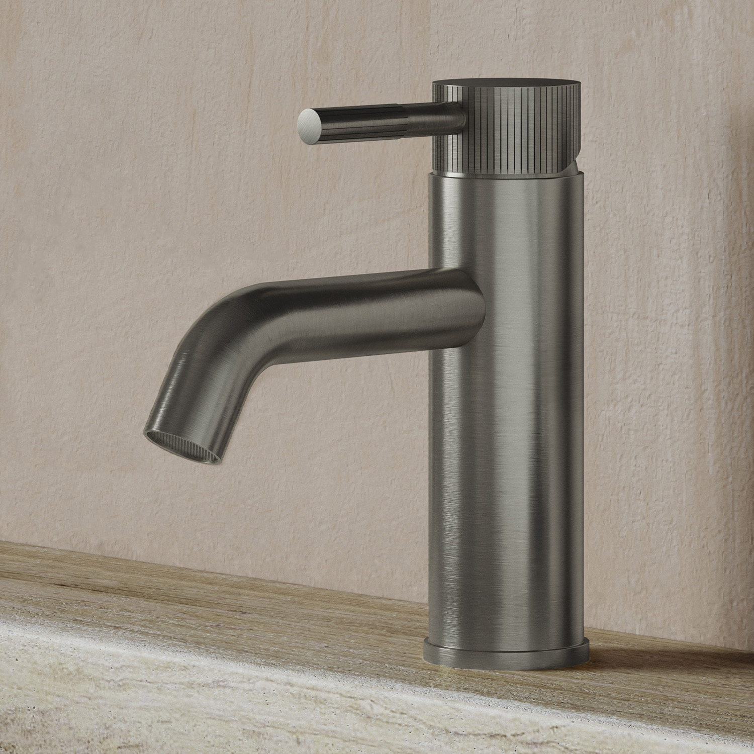 Saniclear Plus Stripes wastafelkraan RVS