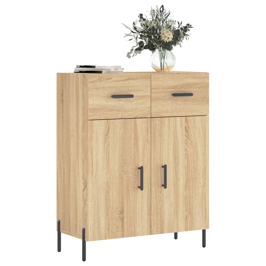 vidaXL Dressoir 69,5x34x90 cm bewerkt hout sonoma eikenkleurig