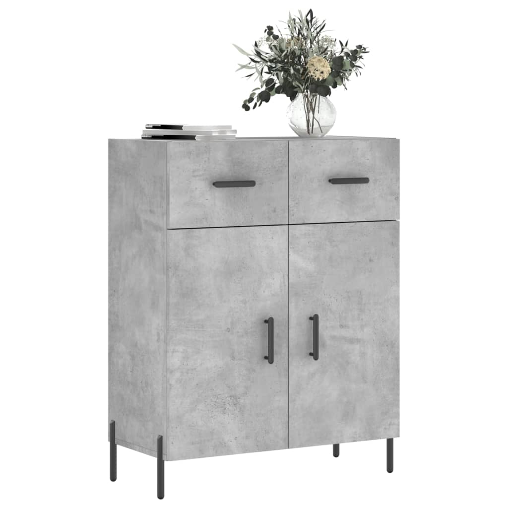 vidaXL Dressoir 69,5x34x90 cm bewerkt hout betongrijs