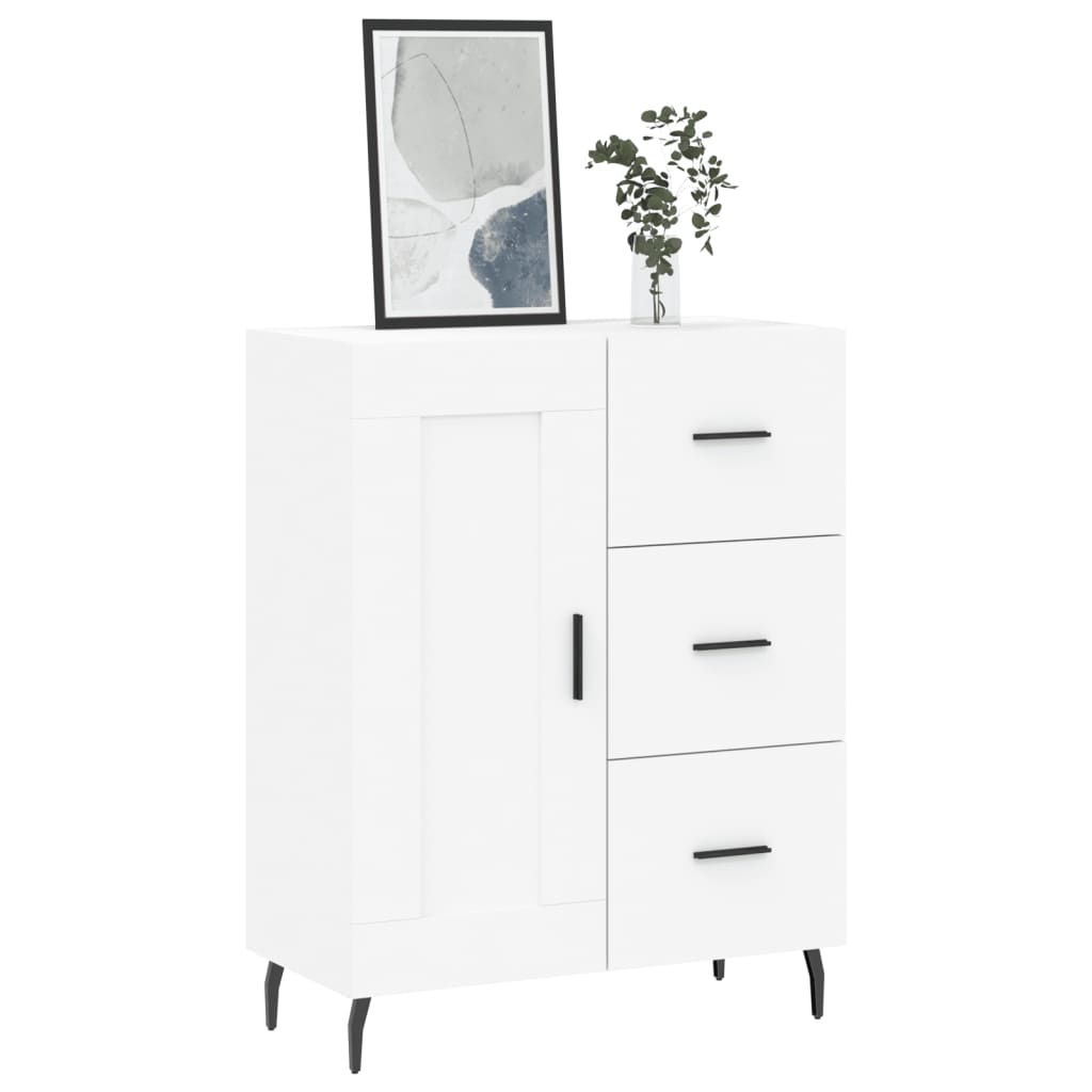 vidaXL Dressoir 69,5x34x90 cm bewerkt hout wit